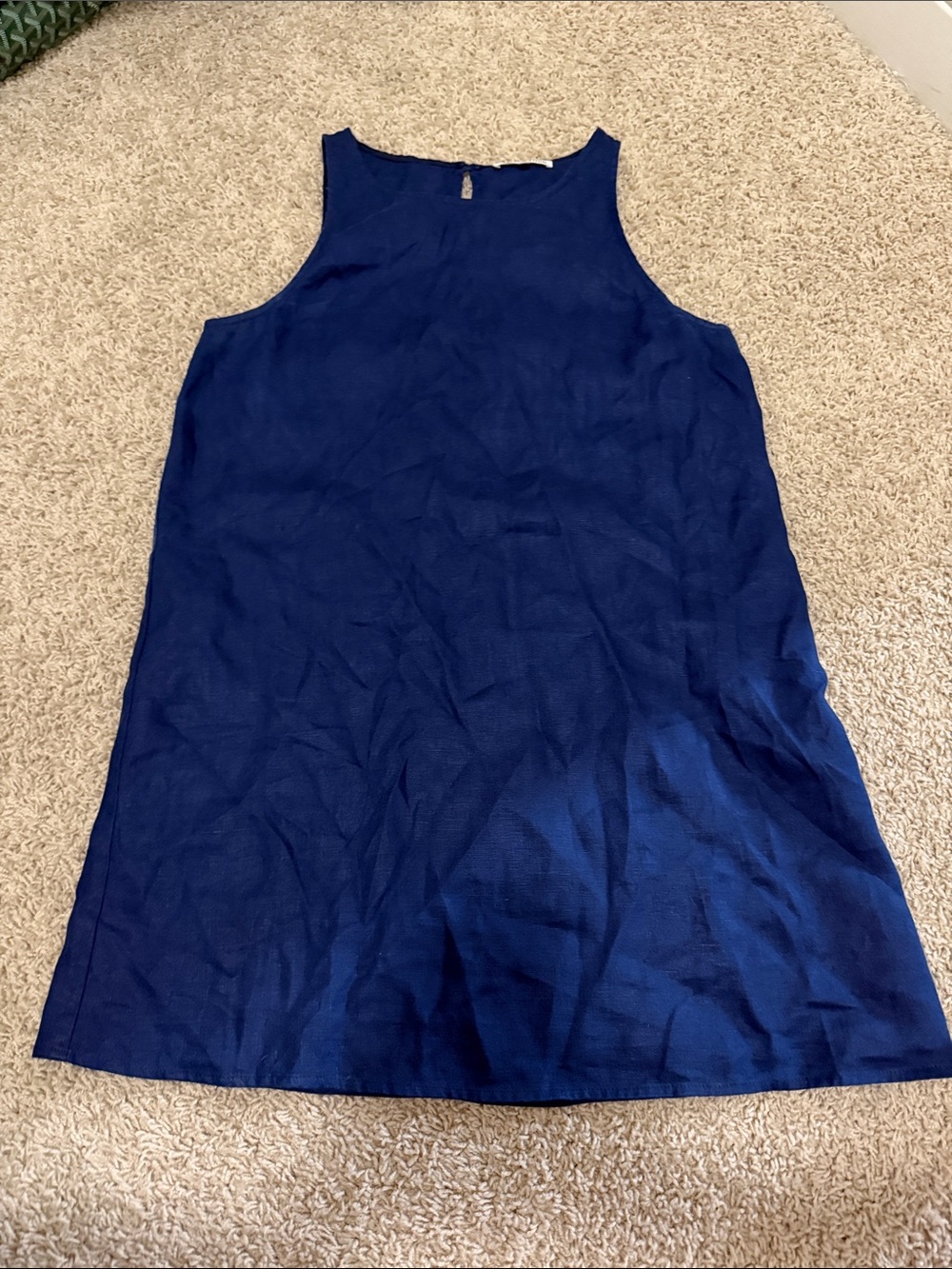 Reformation Sleeveless Navy Blue Shift Dress